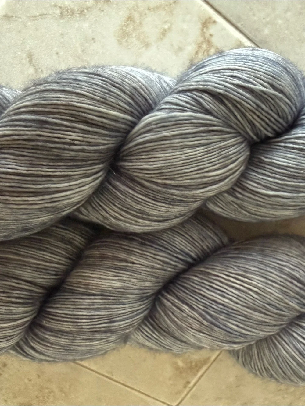 Light Gray 'Mockingjay-411' Hand-Dyed Yarn